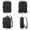imageBOSTANTEN Leather Backpack 156 inch Laptop Bag Travel Casual Computer Backpack College Business Work Shoulder Bags with Trolley Sleeve for Women Men BrownBlack