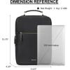 imageBOSTANTEN Leather Backpack 156 inch Laptop Bag Travel Casual Computer Backpack College Business Work Shoulder Bags with Trolley Sleeve for Women Men BrownBlack
