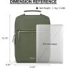 imageBOSTANTEN Leather Backpack 156 inch Laptop Bag Travel Casual Computer Backpack College Business Work Shoulder Bags with Trolley Sleeve for Women Men BrownOlive Green