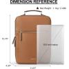 imageBOSTANTEN Leather Backpack 156 inch Laptop Bag Travel Casual Computer Backpack College Business Work Shoulder Bags with Trolley Sleeve for Women Men BrownBrown
