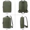 imageBOSTANTEN Leather Backpack 156 inch Laptop Bag Travel Casual Computer Backpack College Business Work Shoulder Bags with Trolley Sleeve for Women Men BrownOlive Green