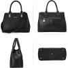 imageBOSTANTEN Leather Handbags for Women Designer Satchel Purses Top Handle Tote Work Shoulder BagsA3black