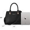 imageBOSTANTEN Leather Handbags for Women Designer Satchel Purses Top Handle Tote Work Shoulder BagsA3black