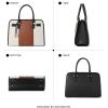 imageBOSTANTEN Leather Handbags for Women Designer Satchel Purses Top Handle Tote Work Shoulder BagsAblackbrown