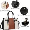 imageBOSTANTEN Leather Handbags for Women Designer Satchel Purses Top Handle Tote Work Shoulder BagsAblackbrown