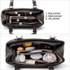 imageBOSTANTEN Leather Handbags for Women Designer Satchel Purses Top Handle Tote Work Shoulder BagsTwon Tone Coffeevegan Leather