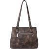 imageBOSTANTEN Leather Handbags for Women Designer Satchel Purses Top Handle Tote Work Shoulder BagsTwon Tone Coffeevegan Leather