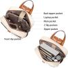 imageBOSTANTEN Leather Laptop Backpack for Women156 inch Computer Backpack Purse College Daypack Work Travel Bag BlackbrownBeige