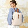 imageBOSTANTEN Leather Laptop Backpack for Women156 inch Computer Backpack Purse College Daypack Work Travel Bag BlackbrownBeige