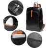 imageBOSTANTEN Leather Laptop Backpack for Women156 inch Computer Backpack Purse College Daypack Work Travel Bag BlackbrownBlack