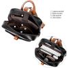 imageBOSTANTEN Leather Laptop Backpack for Women156 inch Computer Backpack Purse College Daypack Work Travel Bag BlackbrownBlack