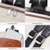 imageBOSTANTEN Leather Laptop Backpack for Women156 inch Computer Backpack Purse College Daypack Work Travel Bag BlackbrownBmbeigeyellow