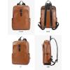 imageBOSTANTEN Leather Laptop Backpack for Women156 inch Computer Backpack Purse College Daypack Work Travel Bag BlackbrownBrown