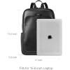 imageBOSTANTEN Leather Laptop Backpack for Women156 inch Computer Backpack Purse College Daypack Work Travel Bag BlackbrownPlain Black