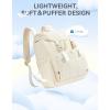 imageBOSTANTEN Puffer Backpack for Women 156 Inch College Laptop Backpack with RFID Pocket Water Resistant Casual Travel Daypack KhakiBeige