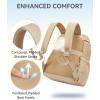 imageBOSTANTEN Puffer Backpack for Women 156 Inch College Laptop Backpack with RFID Pocket Water Resistant Casual Travel Daypack KhakiKhaki