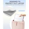 imageBOSTANTEN Puffer Backpack for Women 156 Inch College Laptop Backpack with RFID Pocket Water Resistant Casual Travel Daypack KhakiPink