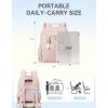 imageBOSTANTEN Puffer Backpack for Women 156 Inch College Laptop Backpack with RFID Pocket Water Resistant Casual Travel Daypack KhakiPink