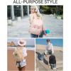 imageBOSTANTEN Puffer Backpack for Women 156 Inch College Laptop Backpack with RFID Pocket Water Resistant Casual Travel Daypack KhakiPink