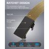 imageBOSTANTEN Ratchet Web Belt Men Nylon Golf Adjustable Work Mens Belt with Casual Pants004black  Yellow