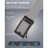 imageBOSTANTEN Ratchet Web Belt Men Nylon Golf Adjustable Work Mens Belt with Casual Pants009hollow Blackgray