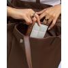 imageBOSTANTEN Slim Women Wallet Leather RFID Credit Card Holder Bifold Ladies Wallets with Zipper Coin Pocket Beige and BrownSBeige and Brown