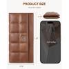 imageBOSTANTEN Slim Women Wallet Leather RFID Credit Card Holder Bifold Ladies Wallets with Zipper Coin Pocket Beige and BrownSBrown