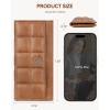 imageBOSTANTEN Slim Women Wallet Leather RFID Credit Card Holder Bifold Ladies Wallets with Zipper Coin Pocket Beige and BrownSCamel