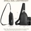 imageBOSTANTEN Sling Bag Quilted Crossbody Bags for Women Cross Body Purse Leather Fanny Pack with Adjustable Guitar StrapDblack
