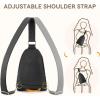 imageBOSTANTEN Sling Bag Quilted Crossbody Bags for Women Cross Body Purse Leather Fanny Pack with Adjustable Guitar StrapDblack