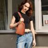 imageBOSTANTEN Sling Bag Quilted Crossbody Bags for Women Cross Body Purse Leather Fanny Pack with Adjustable Guitar StrapDred Brown