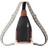 imageBOSTANTEN Sling Bag for Women Crossbody Purse Crossbody Bag Leather Chest Bag with Adjustable Guitar Strap for TravelAblack and Brown