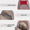 imageBOSTANTEN Sling Bag for Women Crossbody Purse Crossbody Bag Leather Chest Bag with Adjustable Guitar Strap for TravelAdeep Purple