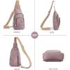 imageBOSTANTEN Sling Bag for Women Crossbody Purse Crossbody Bag Leather Chest Bag with Adjustable Guitar Strap for TravelAdeep Purple