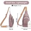 imageBOSTANTEN Sling Bag for Women Crossbody Purse Crossbody Bag Leather Chest Bag with Adjustable Guitar Strap for TravelAdeep Purple