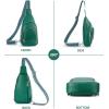 imageBOSTANTEN Sling Bag for Women Crossbody Purse Crossbody Bag Leather Chest Bag with Adjustable Guitar Strap for TravelAgreen