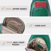 imageBOSTANTEN Sling Bag for Women Crossbody Purse Crossbody Bag Leather Chest Bag with Adjustable Guitar Strap for TravelAgreen