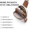 imageBOSTANTEN Small Sling Bag Crossbody Bags for Women Trendy Crossbody Purse Leather Chest BagAbeige