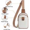 imageBOSTANTEN Small Sling Bag Crossbody Bags for Women Trendy Crossbody Purse Leather Chest BagAbeige