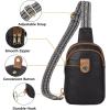 imageBOSTANTEN Small Sling Bag Crossbody Bags for Women Trendy Crossbody Purse Leather Chest BagAblacksmall