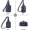 imageBOSTANTEN Small Sling Bag Crossbody Bags for Women Trendy Crossbody Purse Leather Chest BagAblue