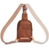 imageBOSTANTEN Small Sling Bag Crossbody Bags for Women Trendy Crossbody Purse Leather Chest BagAbrown