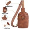 imageBOSTANTEN Small Sling Bag Crossbody Bags for Women Trendy Crossbody Purse Leather Chest BagAbrown