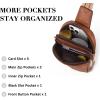 imageBOSTANTEN Small Sling Bag Crossbody Bags for Women Trendy Crossbody Purse Leather Chest BagAbrown