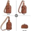 imageBOSTANTEN Small Sling Bag Crossbody Bags for Women Trendy Crossbody Purse Leather Chest BagAbrown