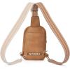 imageBOSTANTEN Small Sling Bag Crossbody Bags for Women Trendy Crossbody Purse Leather Chest BagAcamel Brownsmall