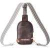 imageBOSTANTEN Small Sling Bag Crossbody Bags for Women Trendy Crossbody Purse Leather Chest BagAcoffee Brownsmall