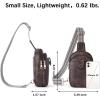 imageBOSTANTEN Small Sling Bag Crossbody Bags for Women Trendy Crossbody Purse Leather Chest BagAcoffee Brownsmall