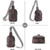 imageBOSTANTEN Small Sling Bag Crossbody Bags for Women Trendy Crossbody Purse Leather Chest BagAcoffee Brownsmall