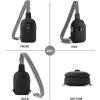 imageBOSTANTEN Small Sling Bag Crossbody Bags for Women Trendy Crossbody Purse Leather Chest BagAdeep Blacksmall